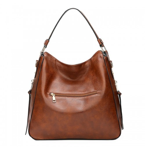 Leather Zipper Tote