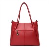 Soft Leather Tote Bag With Zipper