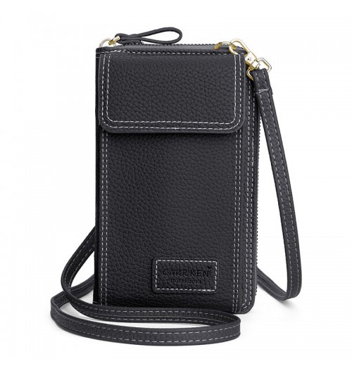 Pebbled Leather Phone Crossbody Bag