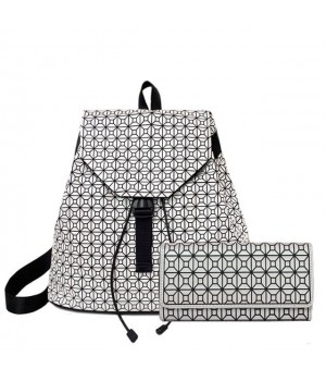 Geometric Drawstring Backpack