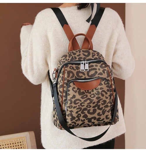 Cheetah Print Backpack Purse