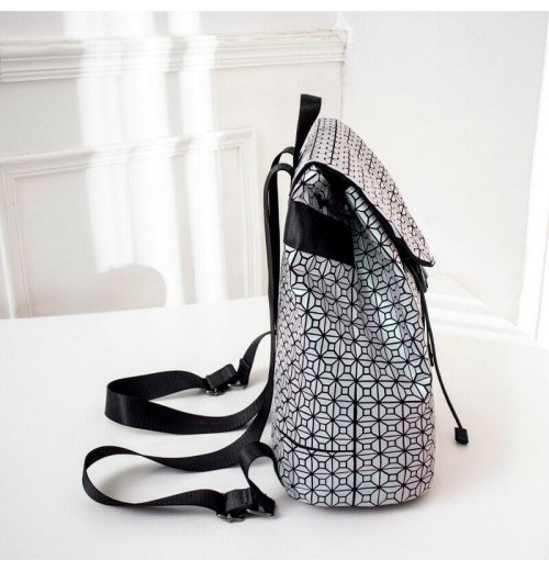 Geometric Drawstring Backpack