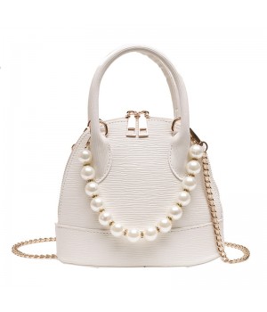 White Leather Shoulder Bag