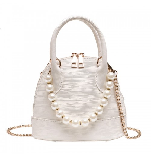 White Leather Shoulder Bag