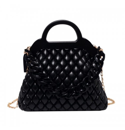 Black Croc Tote Bag