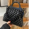 Black Croc Tote Bag