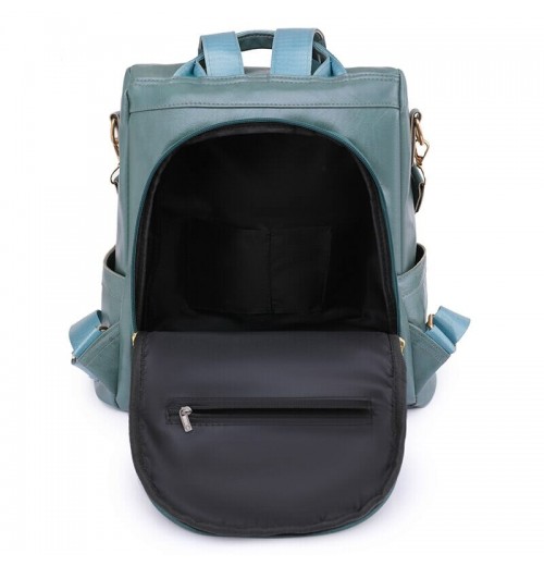 Theft Proof Faux Leather Backpack