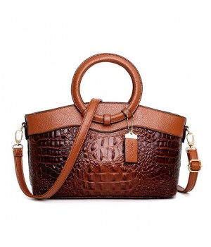 Leather Croc Tote Bag