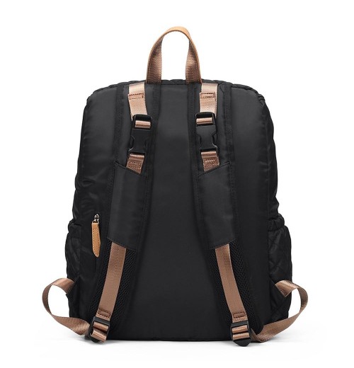 Black Unisex Backpack Diaper Bag